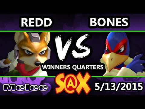 S@X - VGBC | Redd (Fox) vs Bones (falco) SSBM Winners Quarters - Smash Melee