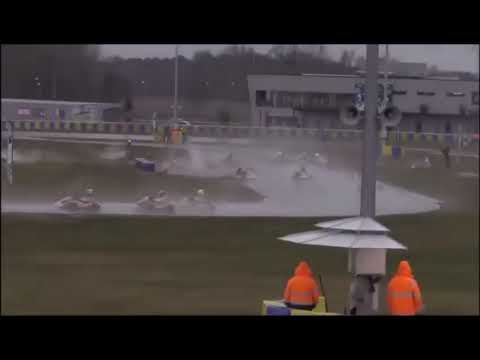 Karting rain chaos. Le Mans karting cup 2018.