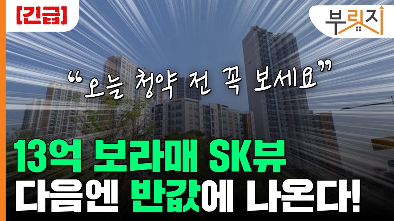[부릿지TALK]"보라매 SK뷰 줍줍, 다음 청약땐 반값!"