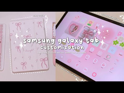 🎀 how to customize your android tablet🍡|samsung s7 fe|✨️aesthetic widgets + brief what's on my tab✨️