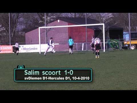 svDiemen D1 - Hercules D1 goal Salim 1-0 videowall
