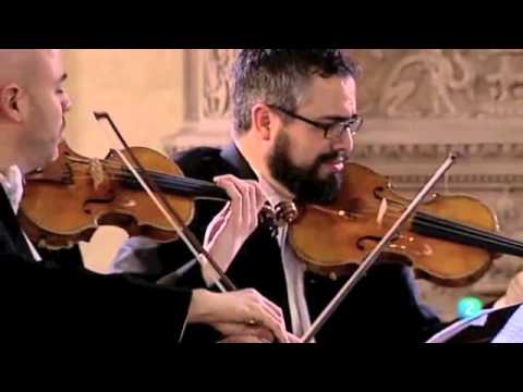 Cuarteto Quiroga plays Brahms Op.51/2 (1st mov) with Royal Stradivarius Collection