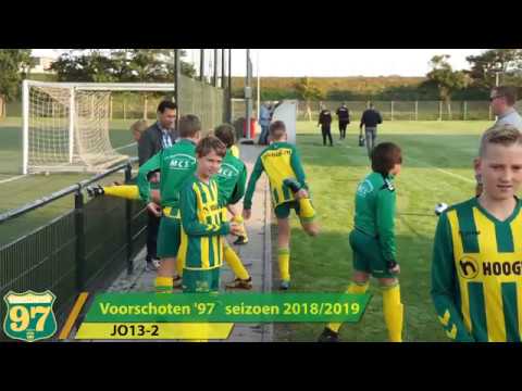 Katwijk JO13-2 - Voorschoten '97 JO13-2; eindstand: 2-2