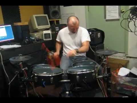Scott McDonald from Jellyshirts plays DIY Electronic Drum Set (with Alesis D4)