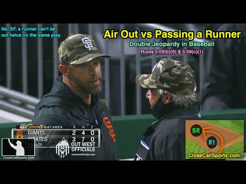 Giants Manager Gabe Kapler Tries to Get Umpires to Call Batter Out Two Times on the Same Play