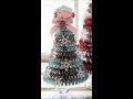 How to make a rosette yoyo Christmas Tree - Close.