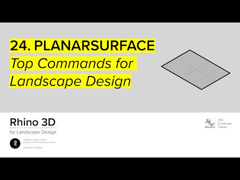 24. PLANARSURFACE | Rhino Commands for Landscape Design