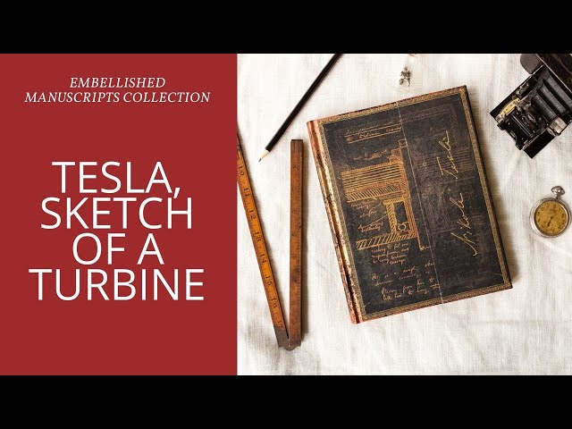 دفتر وسط Tesla, Sketch of a Turbine "مخطط"