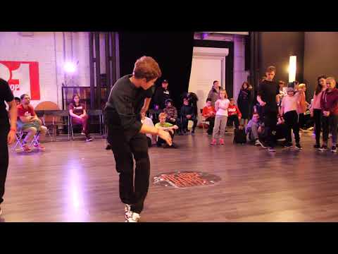 final 2x2 juniors breakdance - bboy Danjel & Fresh vs Lukas & Iron - Hip Hope Dance Battle 2018