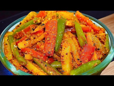 15 Minta vich Gajar Muli Hari Mirch Da Achar गाजर मूली हरी मिर्च अचार Mooli Gajar Mirchi ka Achar