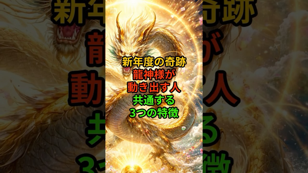 【新年度の奇跡】龍神様が動き出す人に共通する3つの特徴　#スピリチュアル #龍神様 #shorts