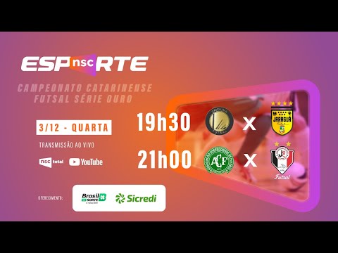 AO VIVO | CRICIÚMA X JARAGUÁ | CHAPECOENSE X JOINVILLE | CATARINENSE DE FUTSAL SÉRIE OURO 2025