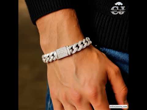 Moissanite Cuban Chain Bracelet product video