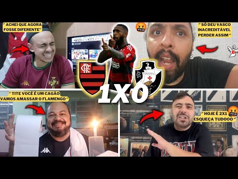 REAÇÕES VASCAINAS '' VAMOS AMASSAR O FLAMENGO COM TITE E TUD0 ''  FLAMENGO 1X0 VASCO- VAMOS RIR KKK