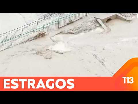 Río Salado deja estragos en Diego de Almagro