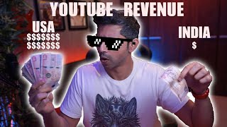 How much youtube pays in india vs USA