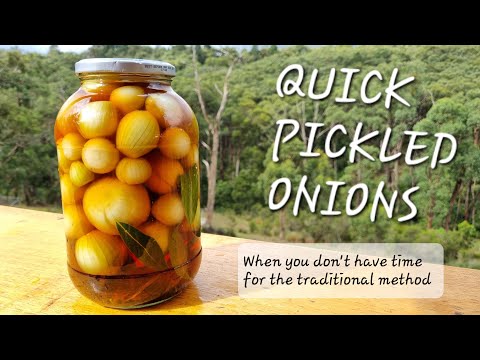 Make PICKLED ONIONS - Harvest to Eating with tiny onions - How we make pickled onions for the fridge