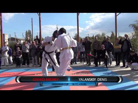 Кубок Украины, 16-17 лет, +70 кг. Гишко Андрей (ака) - Яланский Денис (Kyokushin Karate)