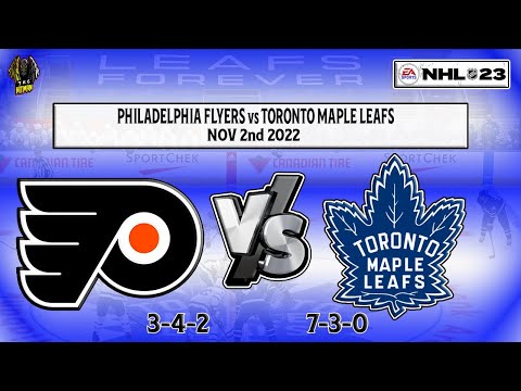 Philadelphia Flyers vs Toronto Maple Leafs Nov 2nd 2022 #nhl23gameplay #nhl23 #NHL