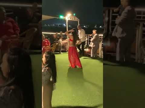 Natalia Trigo dances and takes pictures with guests at the Adonis Nile Cruise - Cairo, Egypt - 2022