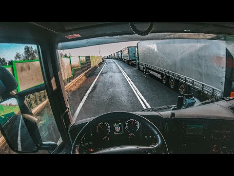 POV Driving Scania R410 4K  - Customs  Dorohusk (PL) - Yagodyn (UA) #Граница