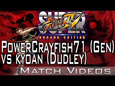 PowerCrayfish71 (Gen) vs kyoan (Dudley) SSF4 AE 2012 Match Video HD Super Street Fighter 4
