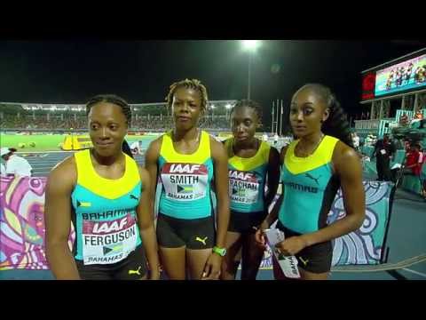 IAAF World Relays Bahamas 2014 - Mixed Zone 2 Laps Race Bahamas Women