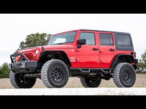 Jeep Wrangler JK Unlimited Long 4-inch Arm Suspension Lift Kit by Rough Country
