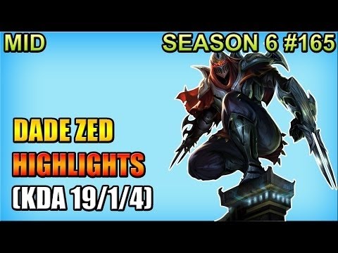 Dade - Zed vs Sivir - Mid - Patch 6.6 - KR SoloQueue Replay Highlights (28th March 2016)