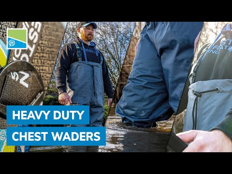 Spodniobuty Preston Heavy Duty Chest Waders - 43 film wideo