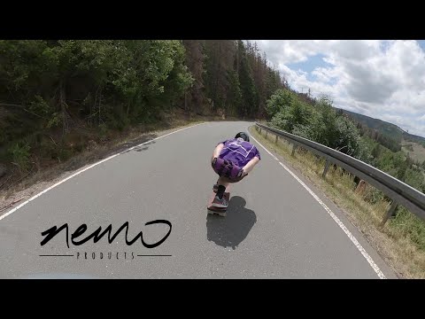 Freeride run at Kurvenstar 23 - German DH Skateboard Championship track
