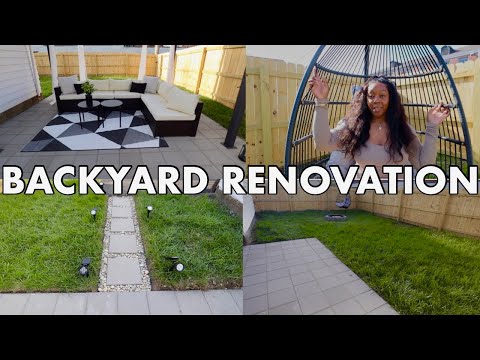BACKYARD RENOVATION EP: 5NEW PATIO MAKEOVER| OUTDOOR CONOPY CURTAINS |NEW SOLAR LIGHTS|NEW FURNITURE