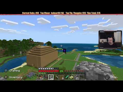 Minecraft "Chill Stream" Jan. 21, 2019 pt2 - Building the GIANT Lighthouse and...A MISTAKE!