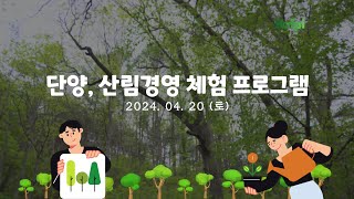 우리숲더하기 X 단양 산림경영 체험프로그램