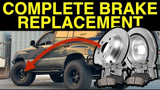 COMPLETE Front Brake Replacement Job (Toyota 100 Series Land Cruiser & Lexus LX470)