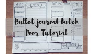5 weekly bullet journal spead ideas with dutch doors tutorial part1