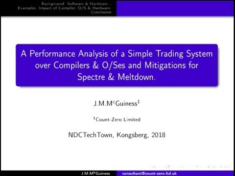 Part I: A Performance Analysis of a Trading System over Compliers - Jason McGuiness