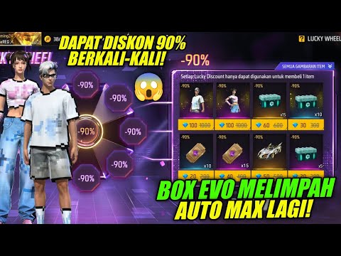 GILA!! 😱 PANEN BOX EVO LAGI! BORONG LUCKY WHEEL FF EVENT DISKON 90% SPESIAL RAMADAN 2026 
