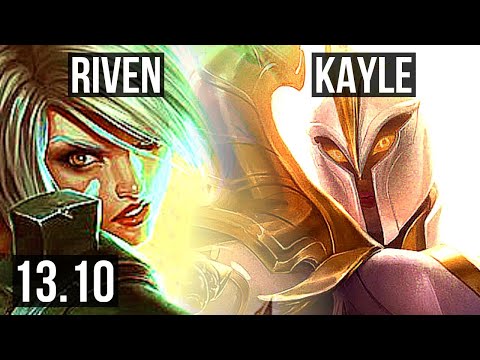 RIVEN vs KAYLE (TOP) | 8 solo kills, Rank 6 Riven, 2.1M mastery, 11/2/6 | TR Challenger | 13.10