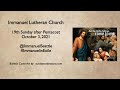 Sunday Worship - October 3, 2021