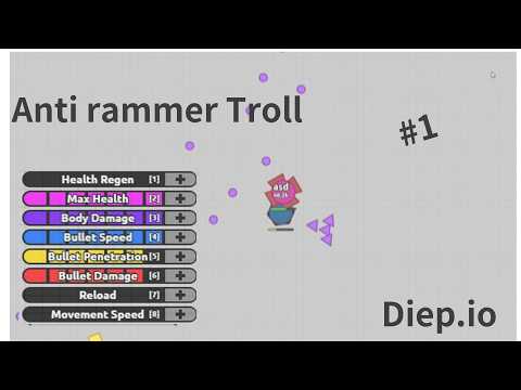 TROLLING as ANTI RAMMER build in Diep.io