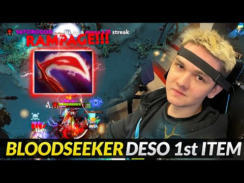 Yatoro bloodseeker RAMPAGE with desolator first item!