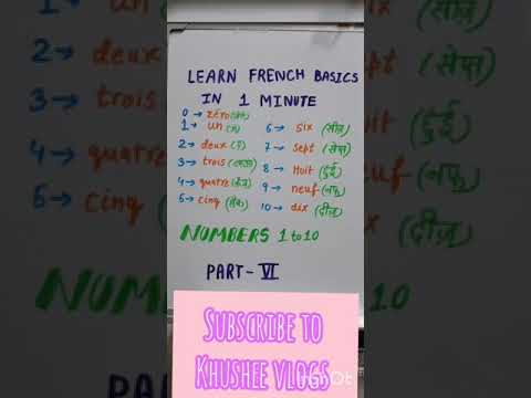 learn French Basics in 1 minute Part-6 #french #learnfrench #frenchin1min #youtube #subscribe #learn