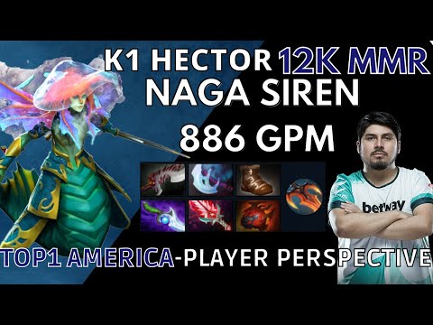 K1 HECTOR 12K MMR NAGA SIREN - PLAYER PERSPECTIVE #dota2 #k1