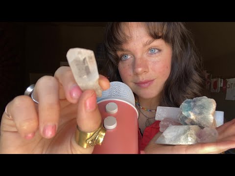 ASMR Doing Your MakeUp with Crystals! (Inaudible Whispering, Hand Movements)