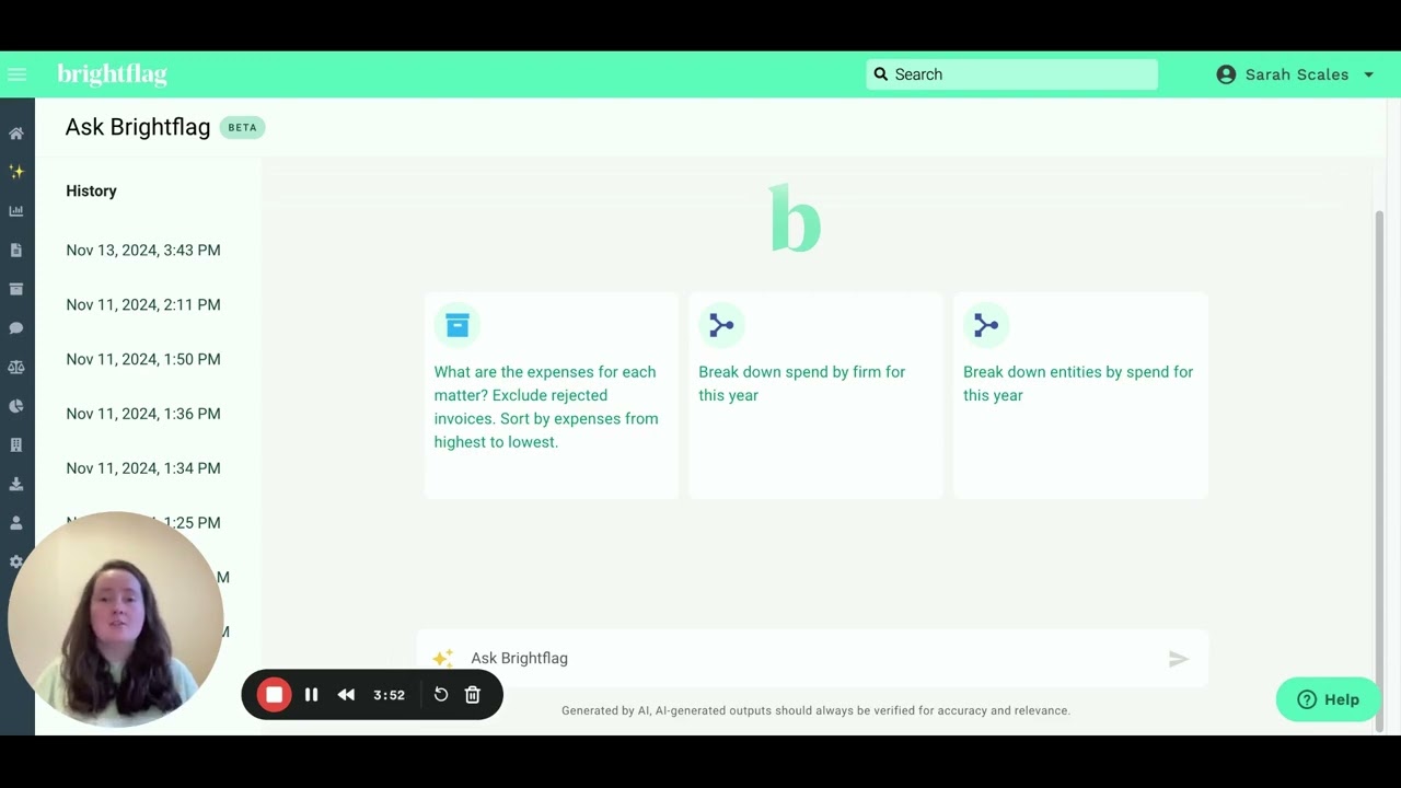 Ask Brightflag: The First Generative AI Assistant for Legal Spend and Matters