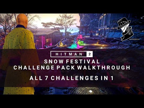 HITMAN 2 | Snow Festival Challenge Pack Complete Walkthrough | 7 Challenges in 1 | Hokkaido