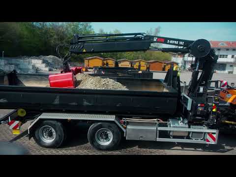 Hiab Anhänger mit Ladekran & Abrollkipper