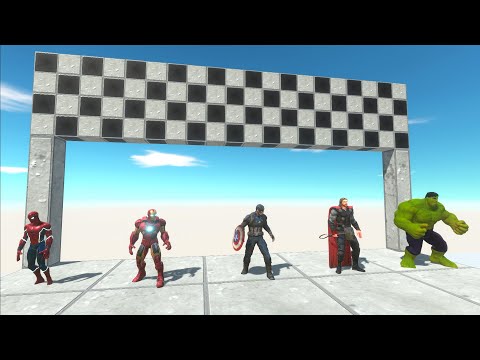 SUPERHEROS AVENGERS SPIDERMAN, IRONMAN, HULK, THOR, CAPTAIN AMERICA SPEED RACE - ARBS CHAMPIONS