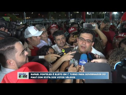 Rafael Fonteles é eleito em 1º turno para Governador do Piauí com 57,17% de votos 03 10 2022